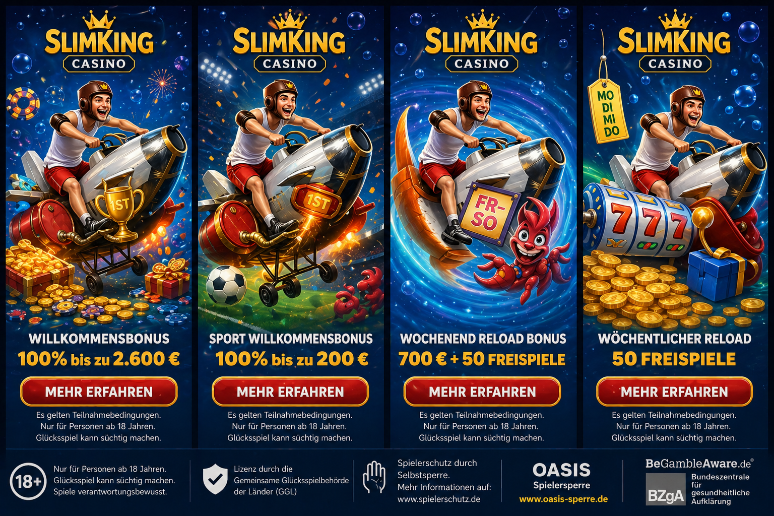 Overview of a casino game showcasing multiple player options available